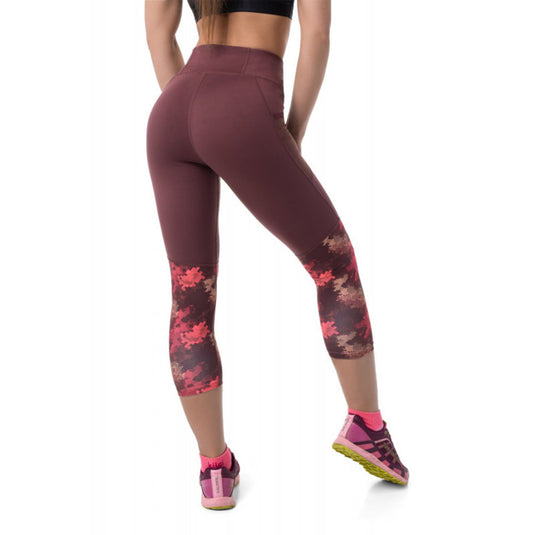 3/4-Fitness-Leggings für Damen Kilpi Solas-W Dunkelrot