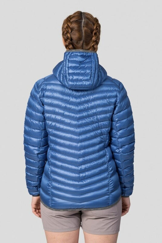 Damen-Daunenjacke Hannah Ary strahlend blau gestreift