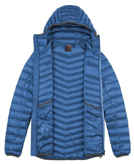 Damen-Daunenjacke Hannah Ary strahlend blau gestreift