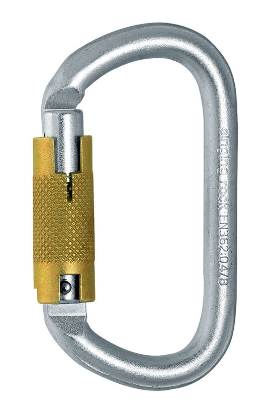 Oval carabina Singing Rock Stahl TRIPLE LOCK