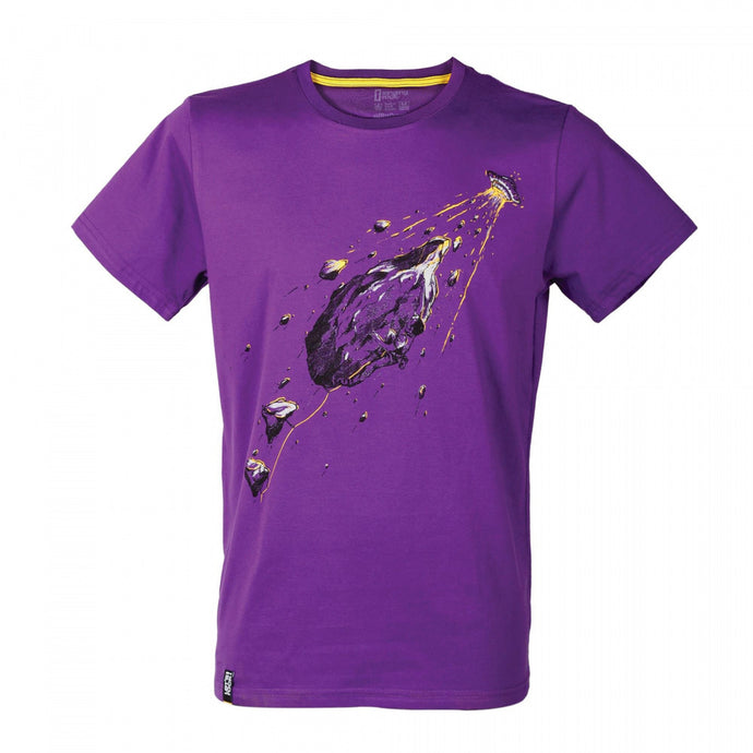 Herren-T-Shirt Singing Rock Rocket lila