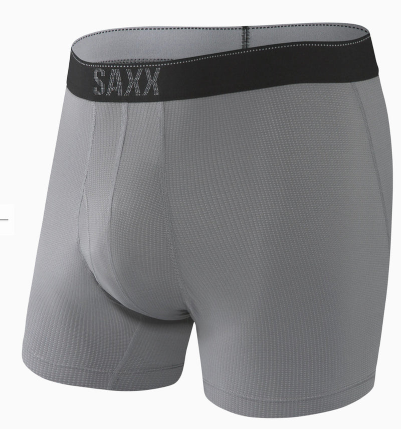 Laden Sie das Bild in Galerie -Viewer, Herren-Boxershorts SAXX Quest Boxer Brief Fly Dark Charcoal II
