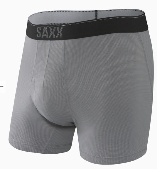 Herren-Boxershorts SAXX Quest Boxer Brief Fly Dark Charcoal II