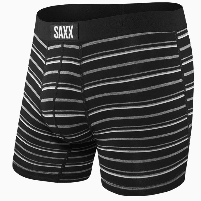 Herren-Boxershorts SAXX Vibe Boxer Brief mit schwarzem Küstenstreifen