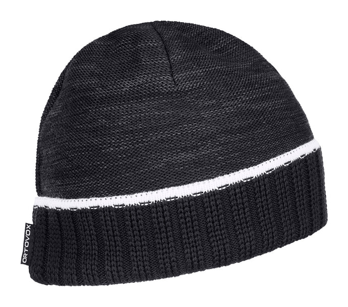 ORTOVOX Half Rib Beanie Black Raven