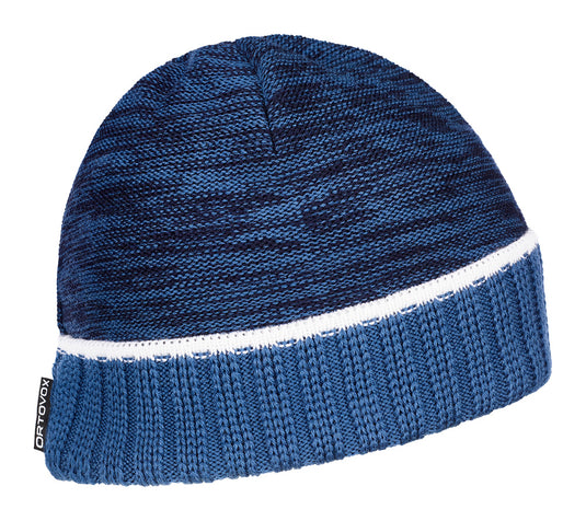 ORTOVOX Half Rib Beanie Petrolblau