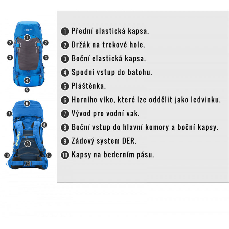 Laden Sie das Bild in Galerie -Viewer, Rucksack HUSKY Rony New 50L blau
