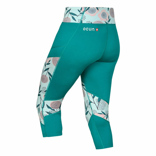 3/4-Leggings für Damen Ocún Rhea Green Porcelain