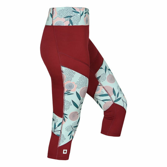 3/4-Leggings für Damen Ocún Rhea Wine Merlot