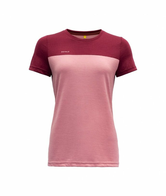 Damen T-Shirt Devold Norang Foxglove/beetroot