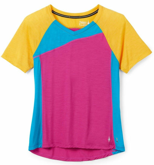 Funktions-T-Shirt für Damen Smartwool Merino Sport 120 Mountain Bike Short Sleeve Tee Festliches Fushia