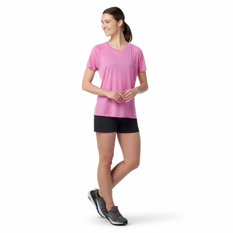 Laden Sie das Bild in Galerie -Viewer, Damen Funktions-T-Shirt Smartwool Merino Sport 120 Short Sleeve Fiji Flower Heather
