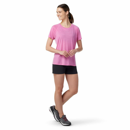 Damen Funktions-T-Shirt Smartwool Merino Sport 120 Short Sleeve Fiji Flower Heather