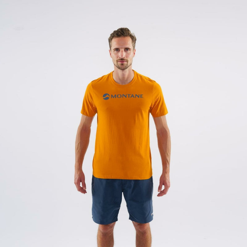 Laden Sie das Bild in Galerie -Viewer, Herren-T-Shirt aus Baumwolle Montane Montane Mono Logo T-Shirt Inca Gold
