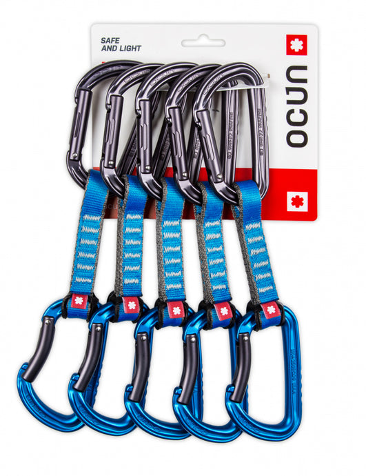 Express-Set Ocún Falcon QD PA 16mm 10cm 5er-Pack blau