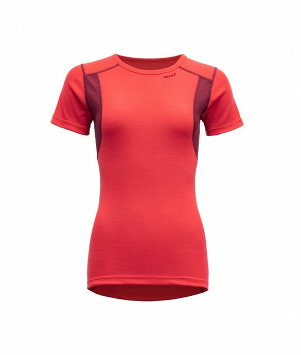 Damen Funktions-T-Shirt Devold Hiking Poppy/Beetroot