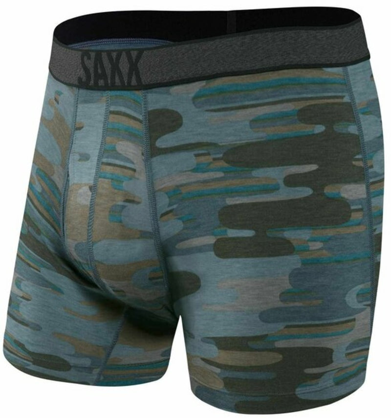 Laden Sie das Bild in Galerie -Viewer, Herren Funktionsboxer Saxx Viewfinder Boxer Brief Fly Blue up in Smoke Camo
