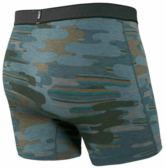 Herren Funktionsboxer Saxx Viewfinder Boxer Brief Fly Blue up in Smoke Camo