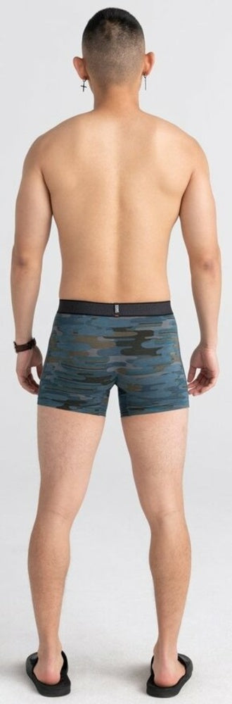 Herren Funktionsboxer Saxx Viewfinder Boxer Brief Fly Blue up in Smoke Camo