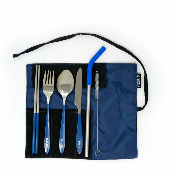 Outdoor-Besteckset Mizu Urban Cutlery Set Ozeanblau