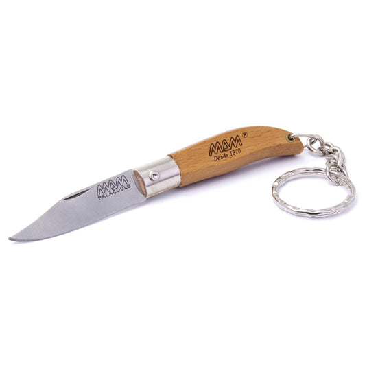 MAM Ibérica 2001 Klappmesser mit Schlüsselring und Etui 4,5 cm Buche