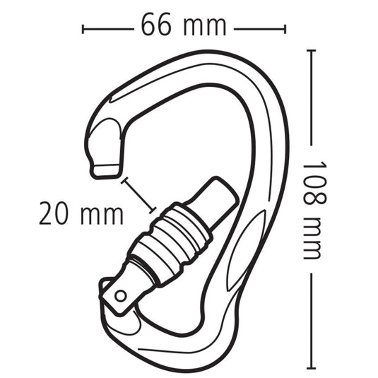 Karabina Beal Be Link Screw grau