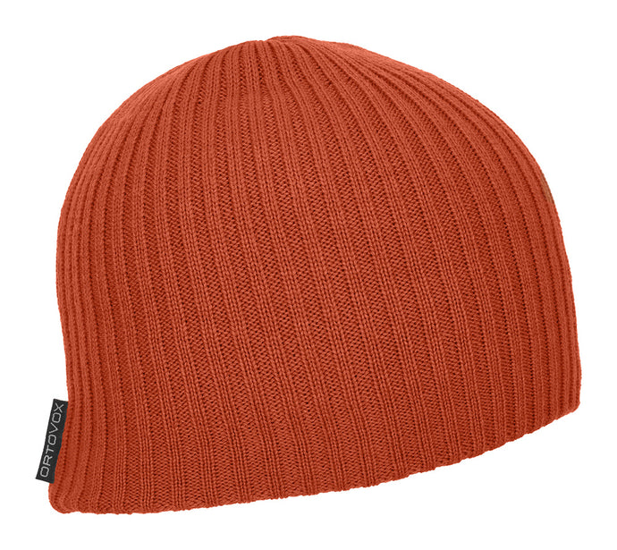 ORTOVOX Double Rib Logo Beanie Wüstenorange