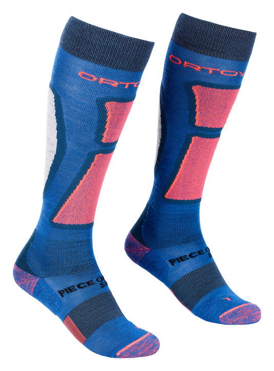 Damensocken ORTOVOX Ski Rock'n'Wool Long Socks Nur blau