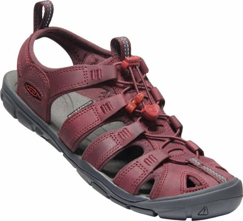 Laden Sie das Bild in Galerie -Viewer, Damensandalen Keen Clearwater CNX Leather Women wein/rote Dahlie
