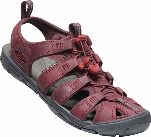 Damensandalen Keen Clearwater CNX Leather Women wein/rote Dahlie