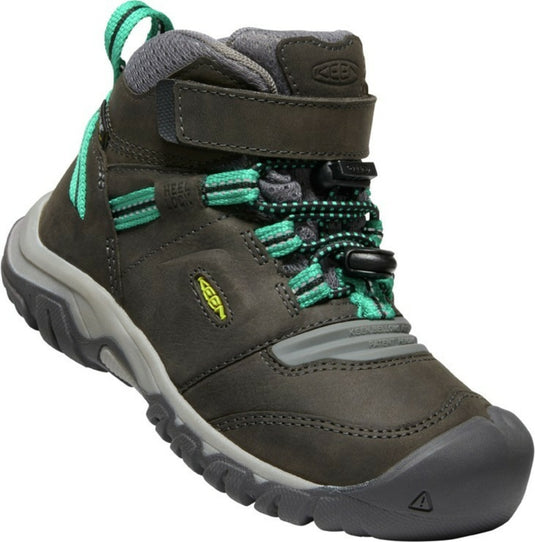 Kinderschuhe KEEN Ridge Flex Mid WP Kinder magnet/grünlake