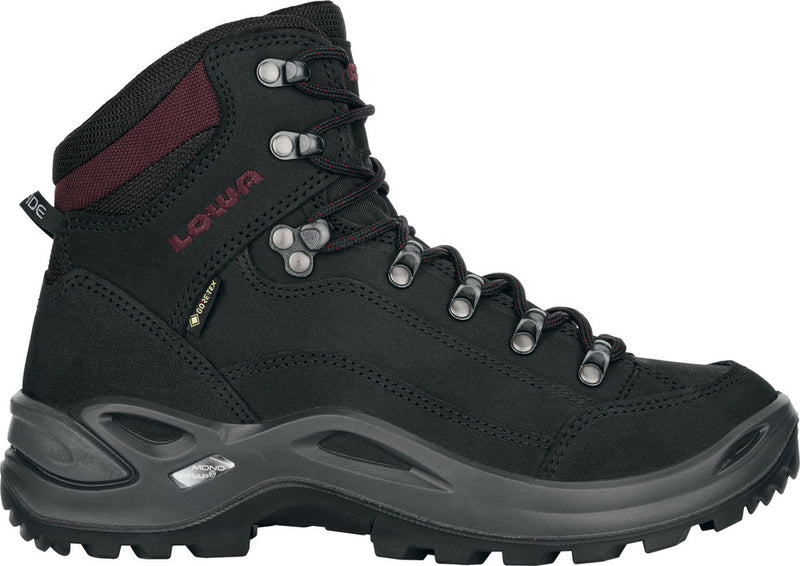 Laden Sie das Bild in Galerie -Viewer, Damenstiefel LOWA Renegade GTX Mid Black / Burgundy
