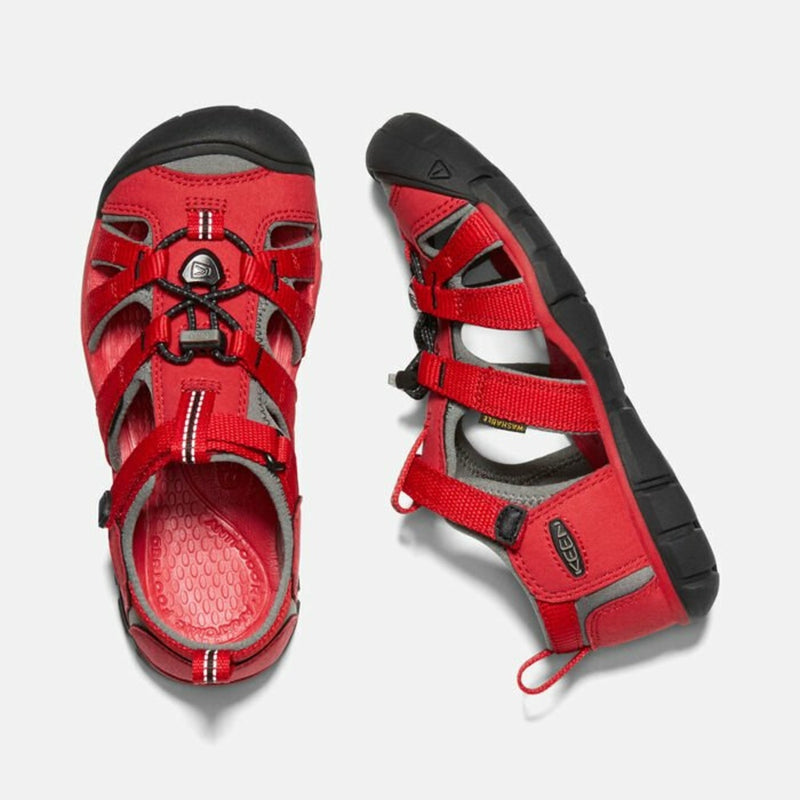 Laden Sie das Bild in Galerie -Viewer, Kindersandalen Keen Seacamp II CNX Kinder Racing Rot/Wasserspeier
