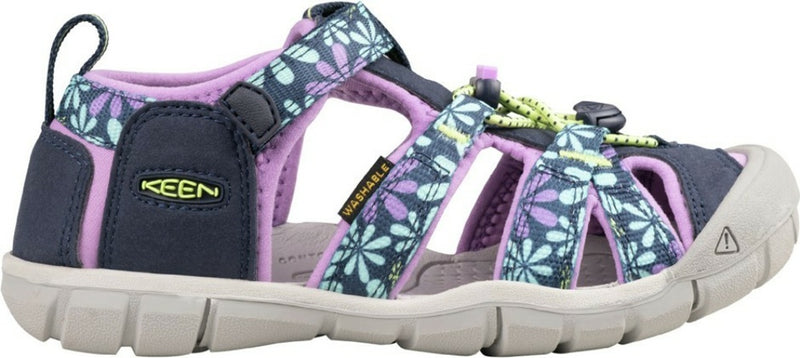 Laden Sie das Bild in Galerie -Viewer, Kindersandalen KEEN Seacamp II CNX Youth schwarz iris/afrikanisch violett
