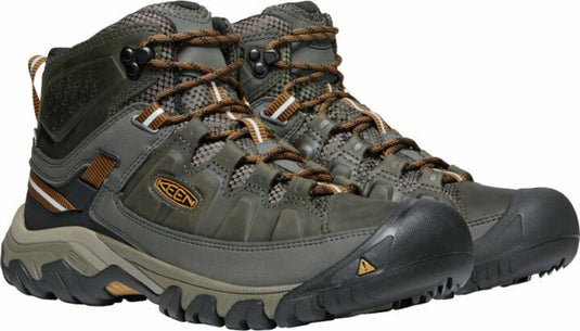 Herren-Trekkingschuhe Keen Targhee III MID WP Men schwarz oliv/goldbraun