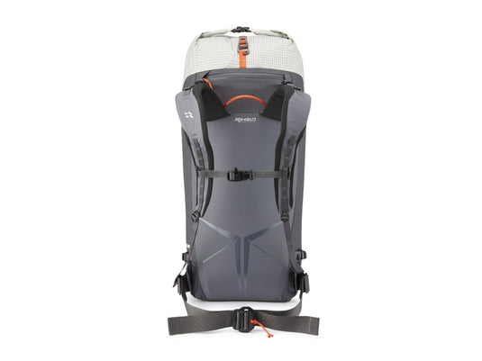 Ultraleichter und extrem robuster Bergsteigerrucksack pro Fels-, Mixed- und Eisklettern. Spectra®-Kosmische Fasern und Metallschnallen verhindern Fehler.