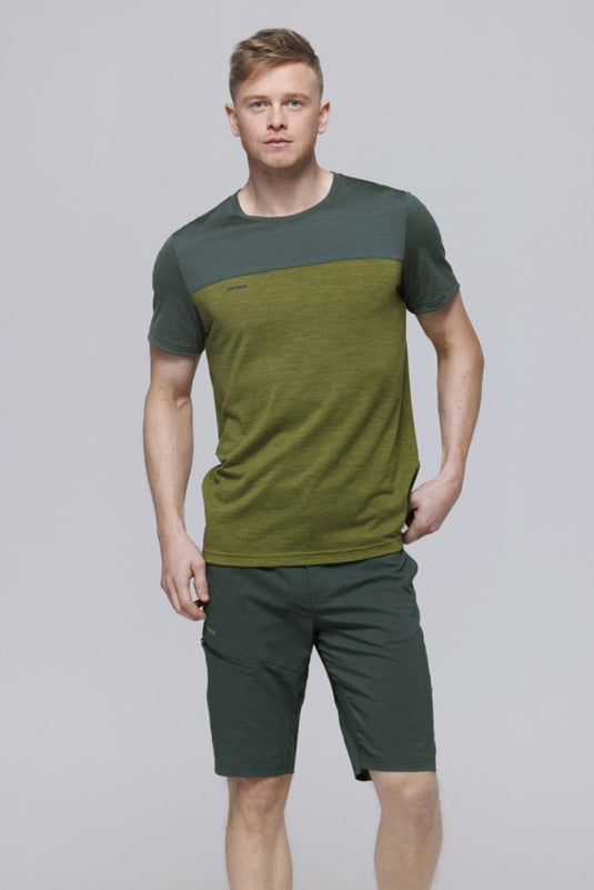 Herren Funktions-T-Shirt Devold Norang Merino 150 Tee Man Woods/Green Melange