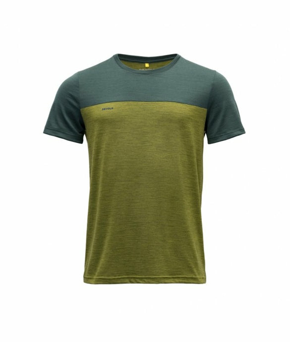 Herren Funktions-T-Shirt Devold Norang Merino 150 Tee Man Woods/Green Melange