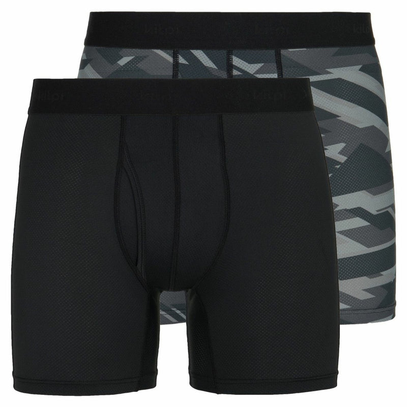 Laden Sie das Bild in Galerie -Viewer, Technische Herren-Boxershorts Kilpi 2er-Pack Nett-U Schwarz/Dunkelgrau
