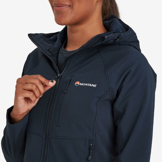 Damen-Softshelljacke Montane Krypton Hoodie eclipse blue