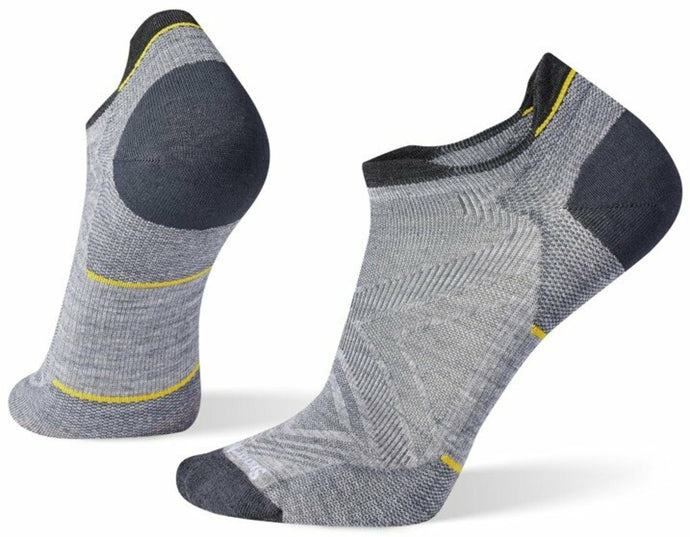 Herrensocken Smartwool Run Zero Cushion Low Ankle Pattern hellgrau