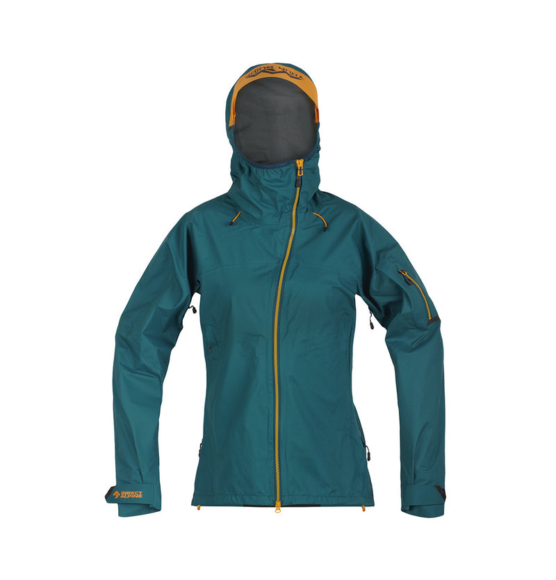 Laden Sie das Bild in Galerie -Viewer, Damen Hardshelljacke Direct Alpine Guide 3.0 Smaragd/Mango
