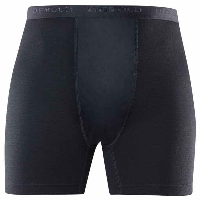 Doppellagige Merino-Boxershorts für Herren Devold Duo active schwarz