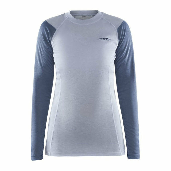 Damen Funktionsset Craft Core Warm Baselayer Hellblau mit Dunkelblau