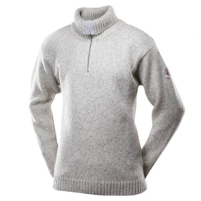 Unisex-Pullover Devold Nansen Wool Zip Neck Grey Melange