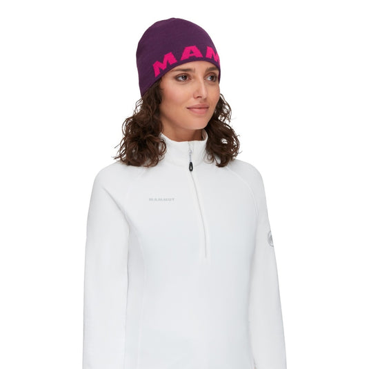 Mütze Mammut Logo Beanie traubenrosa