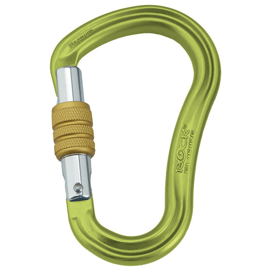 Karabina Rock Empire Carabiner HMS Magnum Screw Hellgrün Hellgrün