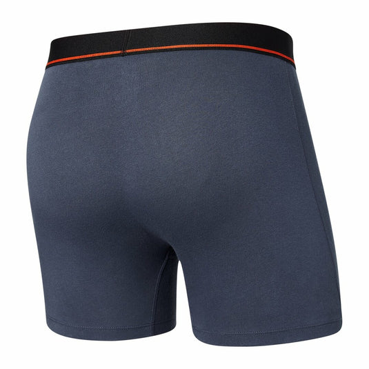 Herren-Boxershorts SAXX Non-Stop-Stretch-Baumwoll-Boxershorts Fly Deep Navy