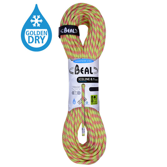 Seil Beal Ice Line 8,1 mm goldener trockener Anis