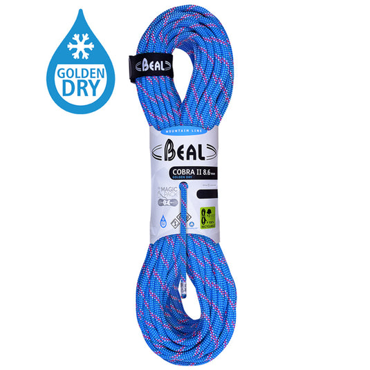 Seil Beal Cobra II 8,6 mm II Golden dry Blue